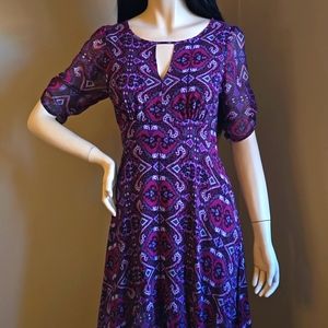 Express sexy high-low dress in gorgeous purple colored pattern~ sz small